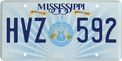 MS license plate HVZ592