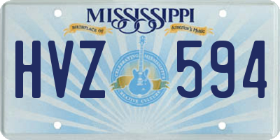 MS license plate HVZ594