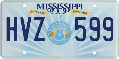 MS license plate HVZ599