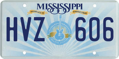 MS license plate HVZ606