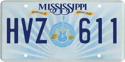 MS license plate HVZ611