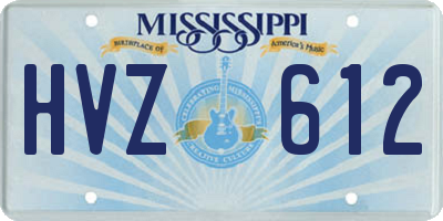 MS license plate HVZ612