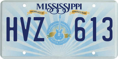 MS license plate HVZ613