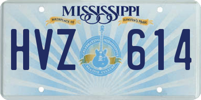 MS license plate HVZ614