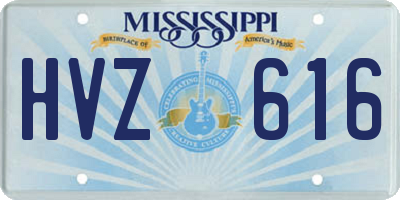 MS license plate HVZ616