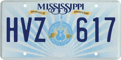 MS license plate HVZ617