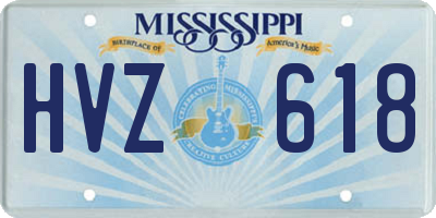 MS license plate HVZ618