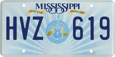 MS license plate HVZ619