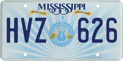 MS license plate HVZ626