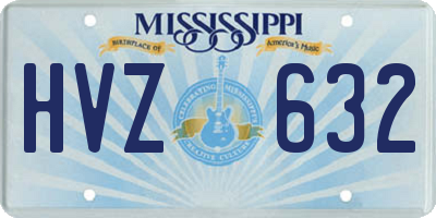 MS license plate HVZ632