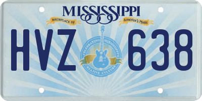 MS license plate HVZ638