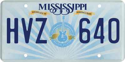 MS license plate HVZ640