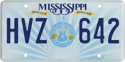 MS license plate HVZ642