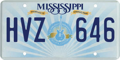 MS license plate HVZ646