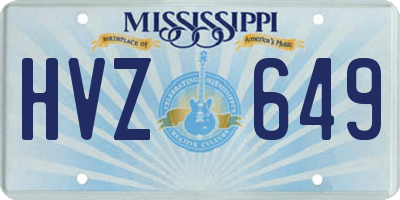 MS license plate HVZ649