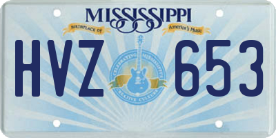 MS license plate HVZ653