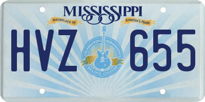 MS license plate HVZ655