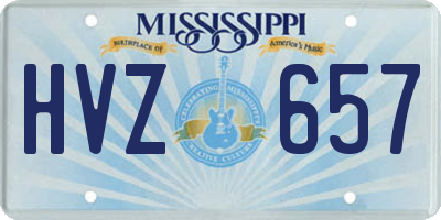 MS license plate HVZ657