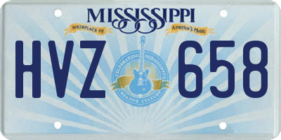 MS license plate HVZ658