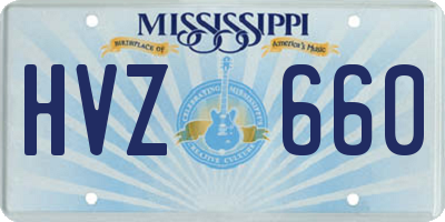 MS license plate HVZ660