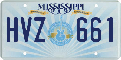 MS license plate HVZ661