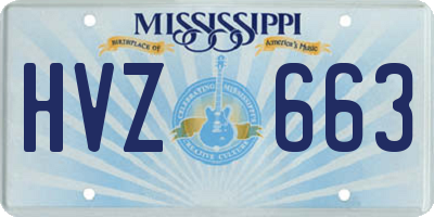 MS license plate HVZ663