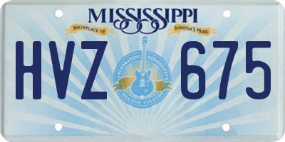 MS license plate HVZ675
