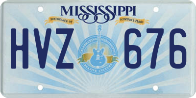 MS license plate HVZ676