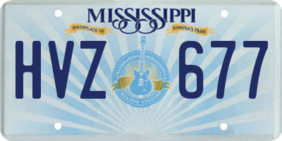 MS license plate HVZ677