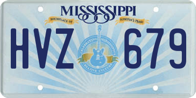 MS license plate HVZ679