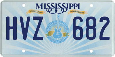 MS license plate HVZ682