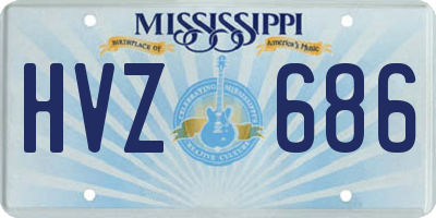 MS license plate HVZ686
