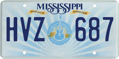 MS license plate HVZ687