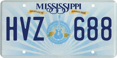 MS license plate HVZ688