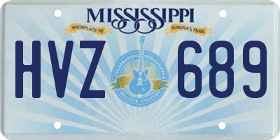 MS license plate HVZ689