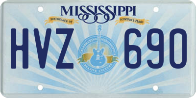 MS license plate HVZ690