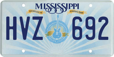 MS license plate HVZ692