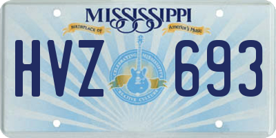 MS license plate HVZ693