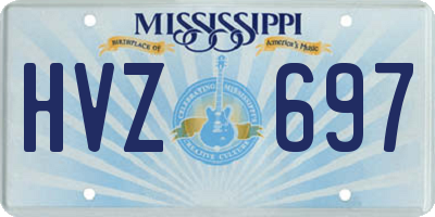 MS license plate HVZ697