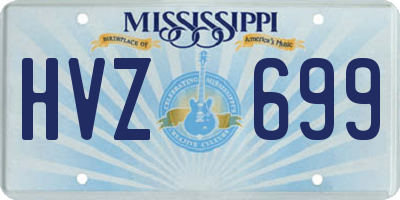 MS license plate HVZ699