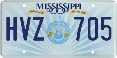 MS license plate HVZ705
