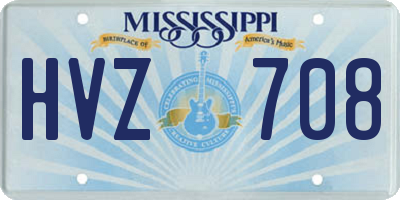 MS license plate HVZ708