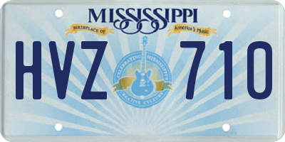 MS license plate HVZ710