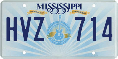 MS license plate HVZ714