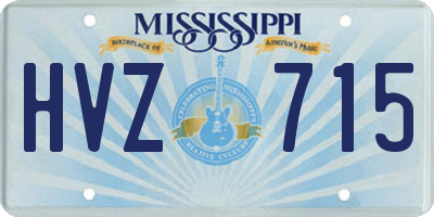 MS license plate HVZ715