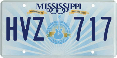 MS license plate HVZ717