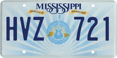MS license plate HVZ721