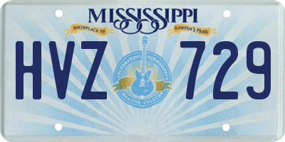 MS license plate HVZ729