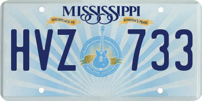 MS license plate HVZ733