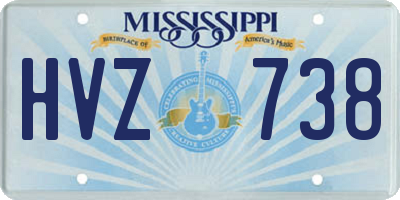 MS license plate HVZ738